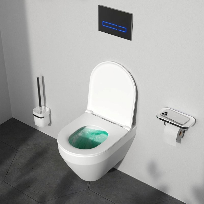 Унитаз подвесной AM.PM Spirit V2.0 Aquaspin C701900SC с сиденьем, безободковый, белый Унитаз подвесной AM.PM Spirit V2.0 Aquaspin C701900SC с сиденьем, безободковый, белый