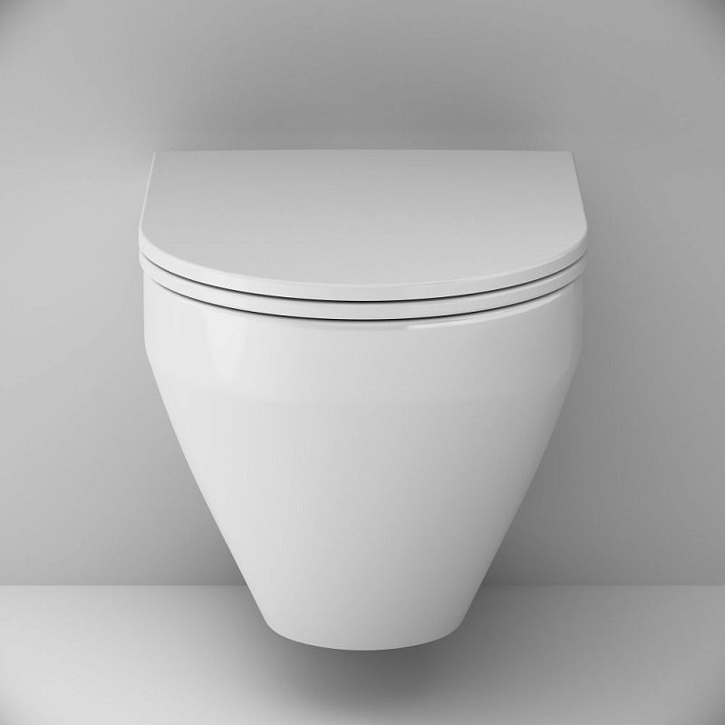 Унитаз подвесной AM.PM Spirit V2.0 Aquaspin C701900SC с сиденьем, безободковый, белый Унитаз подвесной AM.PM Spirit V2.0 Aquaspin C701900SC с сиденьем, безободковый, белый