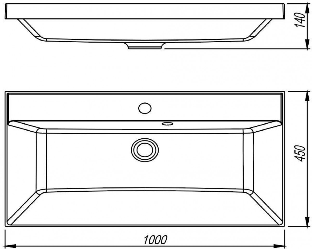 Умывальник Raval Астория 10.170.01000.302 100x45 антрацит Умывальник Raval Астория 10.170.01000.302 100x45 антрацит