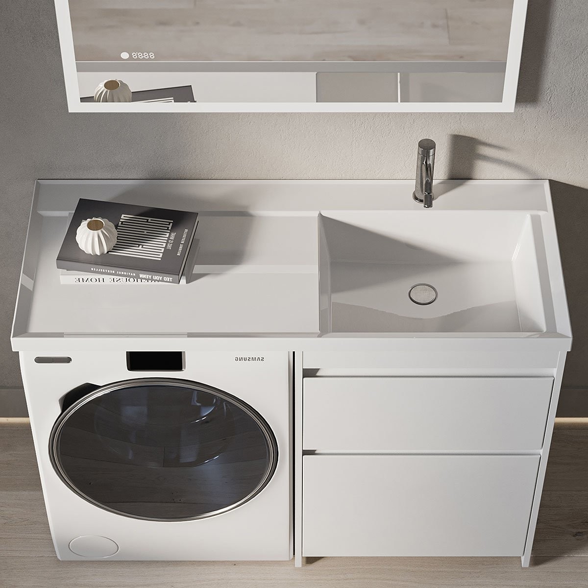 Умывальник накладной Белюкс Ока 1050, белый матовый Умывальник накладной Белюкс Ока 1050, белый матовый