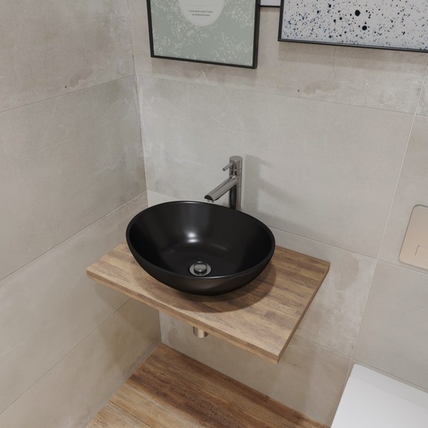 Умывальник Lauter 21652-A (41х34, черный) Умывальник Lauter 21652-A (41х34, черный)