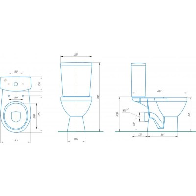 Унитаз-компакт Rosa Рим 35x61 сиденье полипропилен, микролифт Унитаз-компакт Rosa Рим 35x61 сиденье полипропилен, микролифт