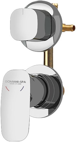 Душевая кабина Domani-Spa Delight Slim 110 100x100 сатин матированное стекло / белые стенки с крышей Душевая кабина Domani-Spa Delight Slim 110 100x100 сатин матированное стекло / белые стенки с крышей