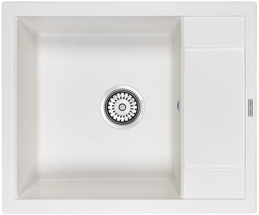 Мойка кухонная Paulmark Optimum PM216050-WH 60x50 белая Мойка кухонная Paulmark Optimum PM216050-WH 60x50 белая