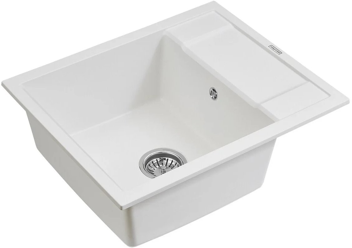 Мойка кухонная Paulmark Optimum PM216050-WH 60x50 белая Мойка кухонная Paulmark Optimum PM216050-WH 60x50 белая
