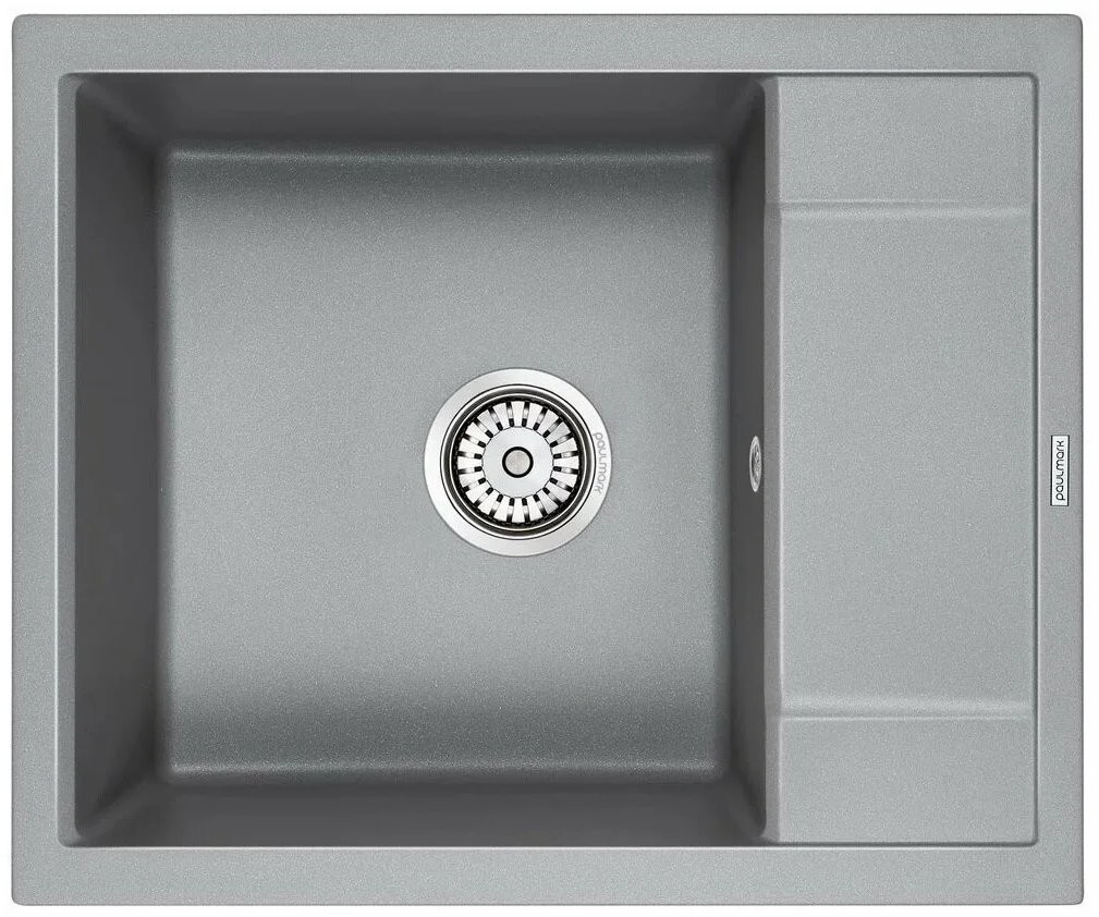 Мойка кухонная Paulmark Optimum PM216050-GRM 60x50 серый металлик Мойка кухонная Paulmark Optimum PM216050-GRM 60x50 серый металлик