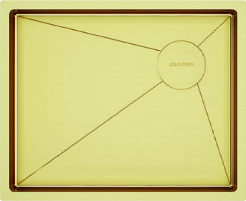 Мойка кухонная Paulmark Next-SKEW 540 PM885444-BG брашированное золото Мойка кухонная Paulmark Next-SKEW 540 PM885444-BG брашированное золото