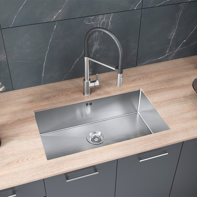 Мойка кухонная Paulmark Valde PM217444-BS хром Мойка кухонная Paulmark Valde PM217444-BS хром