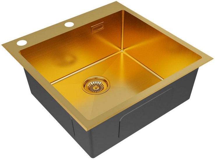 Мойка кухонная Paulmark Kroner-EDGE 51 PM775151-BG брашированное золото Мойка кухонная Paulmark Kroner-EDGE 51 PM775151-BG брашированное золото