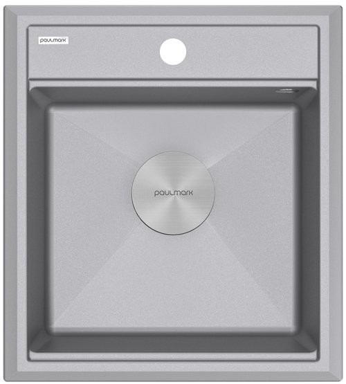 Мойка кухонная Paulmark Kante 45 PM114651-GRM серый металлик Мойка кухонная Paulmark Kante 45 PM114651-GRM серый металлик