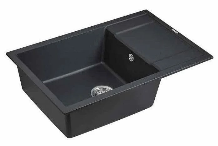 Мойка кухонная Paulmark Flugen PM317850-BL 78x50 черная Мойка кухонная Paulmark Flugen PM317850-BL 78x50 черная