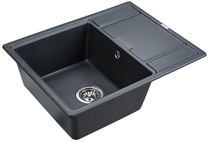 Мойка кухонная Paulmark FLUGEN 50-650 PM216550-BLM черный металлик Мойка кухонная Paulmark FLUGEN 50-650 PM216550-BLM черный металлик