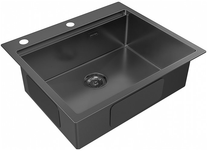 Мойка кухонная Paulmark Brim-Pro PM705951-GM вороненая сталь Мойка кухонная Paulmark Brim-Pro PM705951-GM вороненая сталь