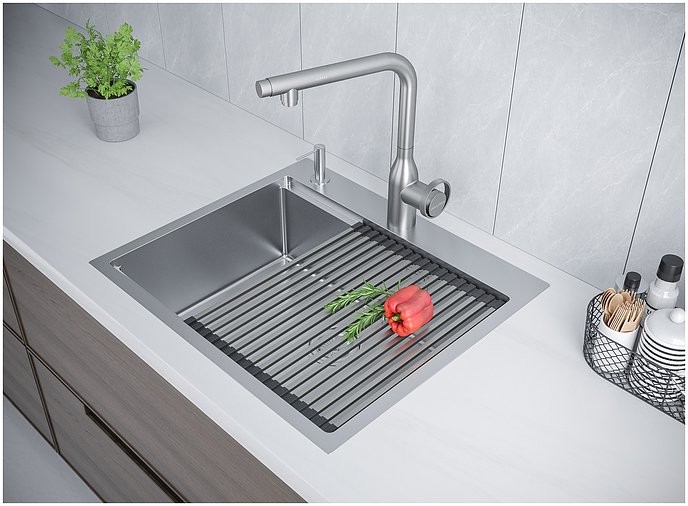 Мойка кухонная Paulmark Brim-Pro PM705951-BS сталь Мойка кухонная Paulmark Brim-Pro PM705951-BS сталь