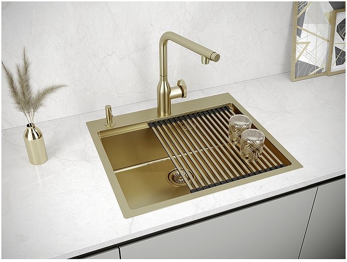 Мойка кухонная Paulmark Brim-Pro PM705951-BG золото Мойка кухонная Paulmark Brim-Pro PM705951-BG золото