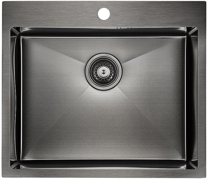 Мойка кухонная Paulmark Brim PM215951-GM вороненая сталь Мойка кухонная Paulmark Brim PM215951-GM вороненая сталь