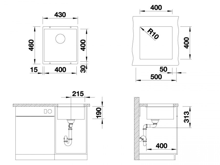 Мойка кухонная Zorg Subline 40 серый жемчуг Мойка кухонная Zorg Subline 40 серый жемчуг