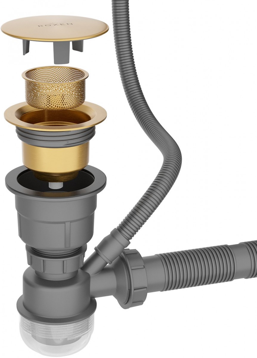 Мойка кухонная Roxen Simple 560220-50G-V 50x48 золото/вулканический песок Мойка кухонная Roxen Simple 560220-50G-V 50x48 золото/вулканический песок