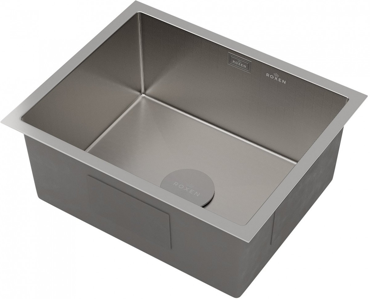 Мойка кухонная Roxen Uno 560210-54-GR 54x44 сатин/зерно Мойка кухонная Roxen Uno 560210-54-GR 54x44 сатин/зерно