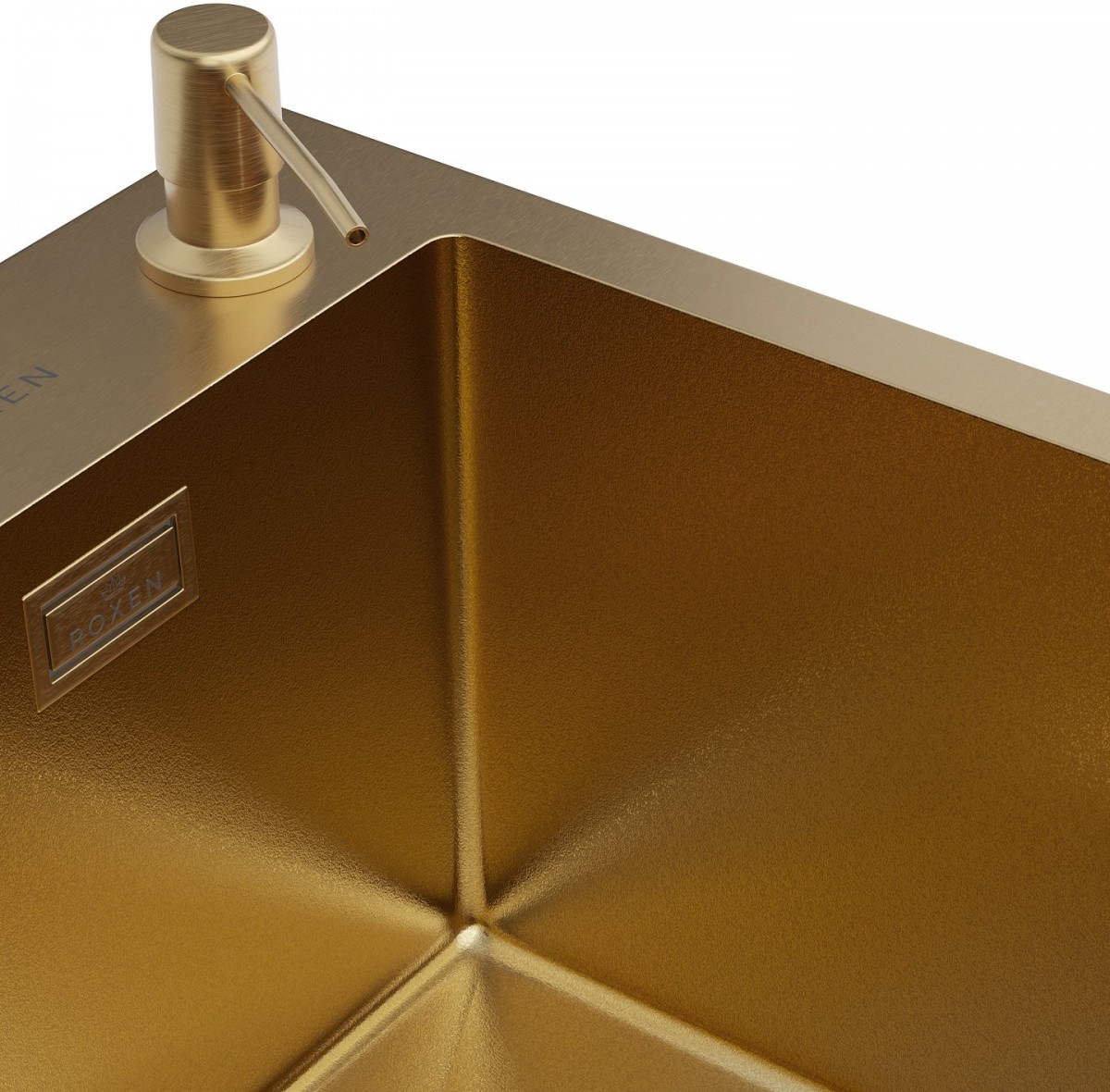 Мойка кухонная Roxen Simple 560220-50G-V 50x48 золото/вулканический песок Мойка кухонная Roxen Simple 560220-50G-V 50x48 золото/вулканический песок