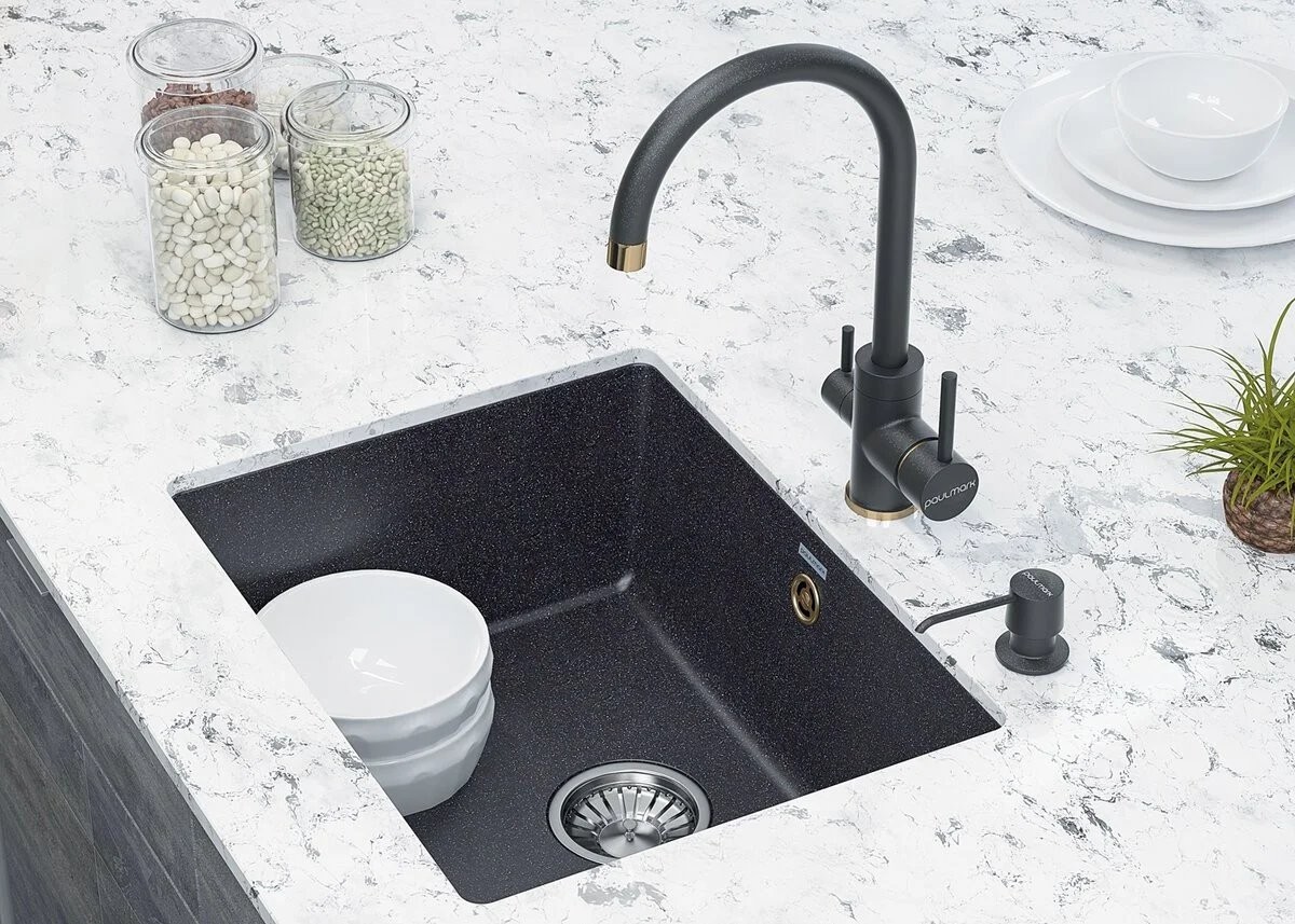Мойка кухонная Paulmark GERA PM205546-DG 55x46 графит Мойка кухонная Paulmark GERA PM205546-DG 55x46 графит