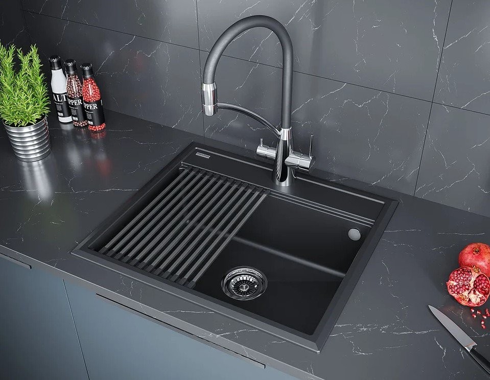 Мойка кухонная Paulmark STEPIA-750 PM117551-BLM 75x51 черный металлик Мойка кухонная Paulmark STEPIA-750 PM117551-BLM 75x51 черный металлик
