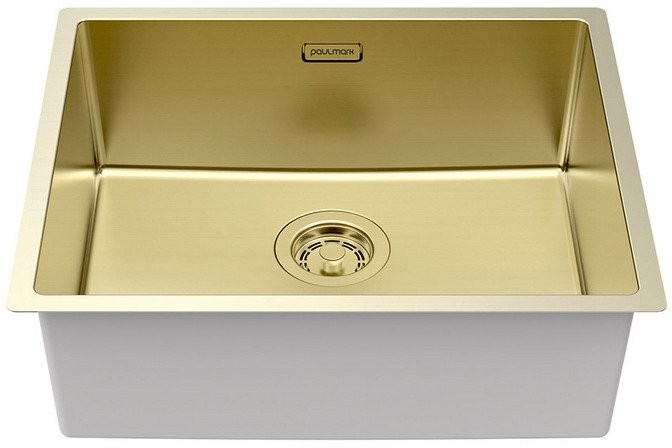 Мойка кухонная Paulmark Lassan 54 UNI 54x44 светлое золото Мойка кухонная Paulmark Lassan 54 UNI 54x44 светлое золото