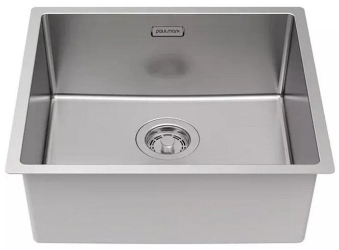 Мойка кухонная Paulmark LASSAN 49 UNI LA49-BS 49x44 брашированная сталь Мойка кухонная Paulmark LASSAN 49 UNI LA49-BS 49x44 брашированная сталь