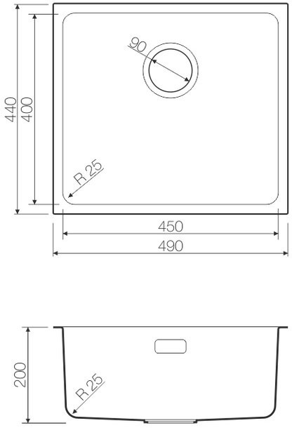 Мойка кухонная Omoikiri Tadzava 49-U/I-GM вороненая сталь Мойка кухонная Omoikiri Tadzava 49-U/I-GM вороненая сталь
