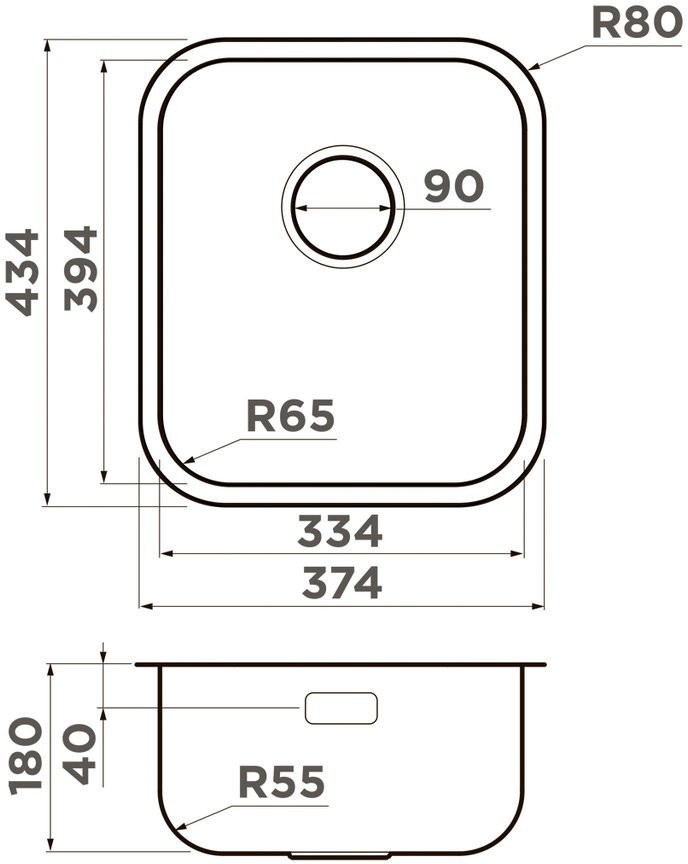 Мойка кухонная Omoikiri Omi 38-U/I-IN 4997435 37,4x43,4 нержавеющая сталь Мойка кухонная Omoikiri Omi 38-U/I-IN 4997435 37,4x43,4 нержавеющая сталь