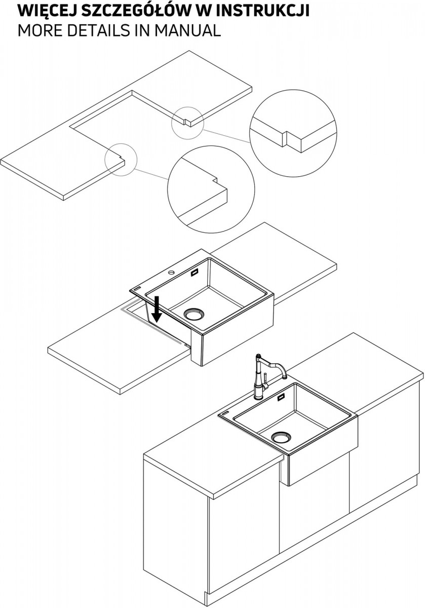 Мойка кухонная Deante Eridan ZQE T10K 60x61 антрацит Мойка кухонная Deante Eridan ZQE T10K 60x61 антрацит