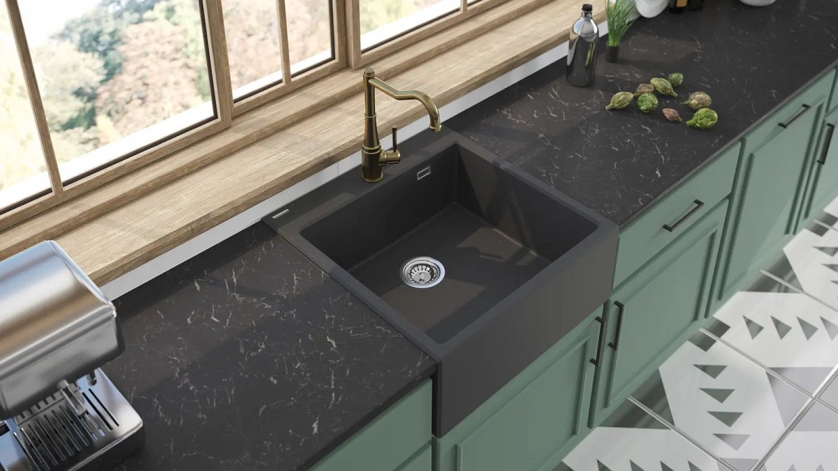 Мойка кухонная Deante Eridan ZQE T10K 60x61 антрацит Мойка кухонная Deante Eridan ZQE T10K 60x61 антрацит