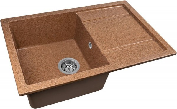 Мойка кухонная Saniteco Fama (терракот с сифоном Орио) Мойка кухонная Saniteco Fama (терракот с сифоном Орио)