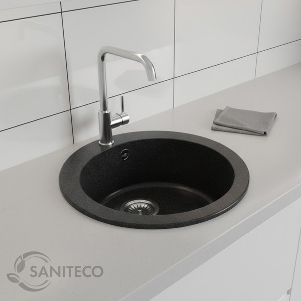 Мойка кухонная Saniteco Nova (черный) Мойка кухонная Saniteco Nova (черный)