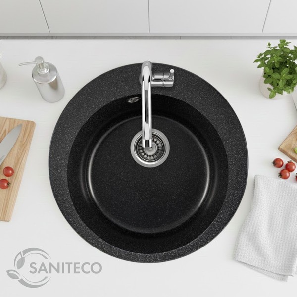 Мойка кухонная Saniteco Nova (черный) Мойка кухонная Saniteco Nova (черный)