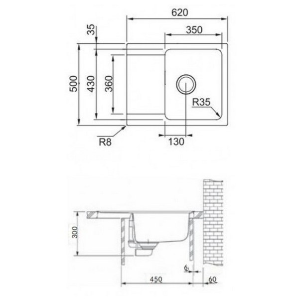 Мойка кухонная Franke OID 611-62 (серый) Мойка кухонная Franke OID 611-62 (серый)