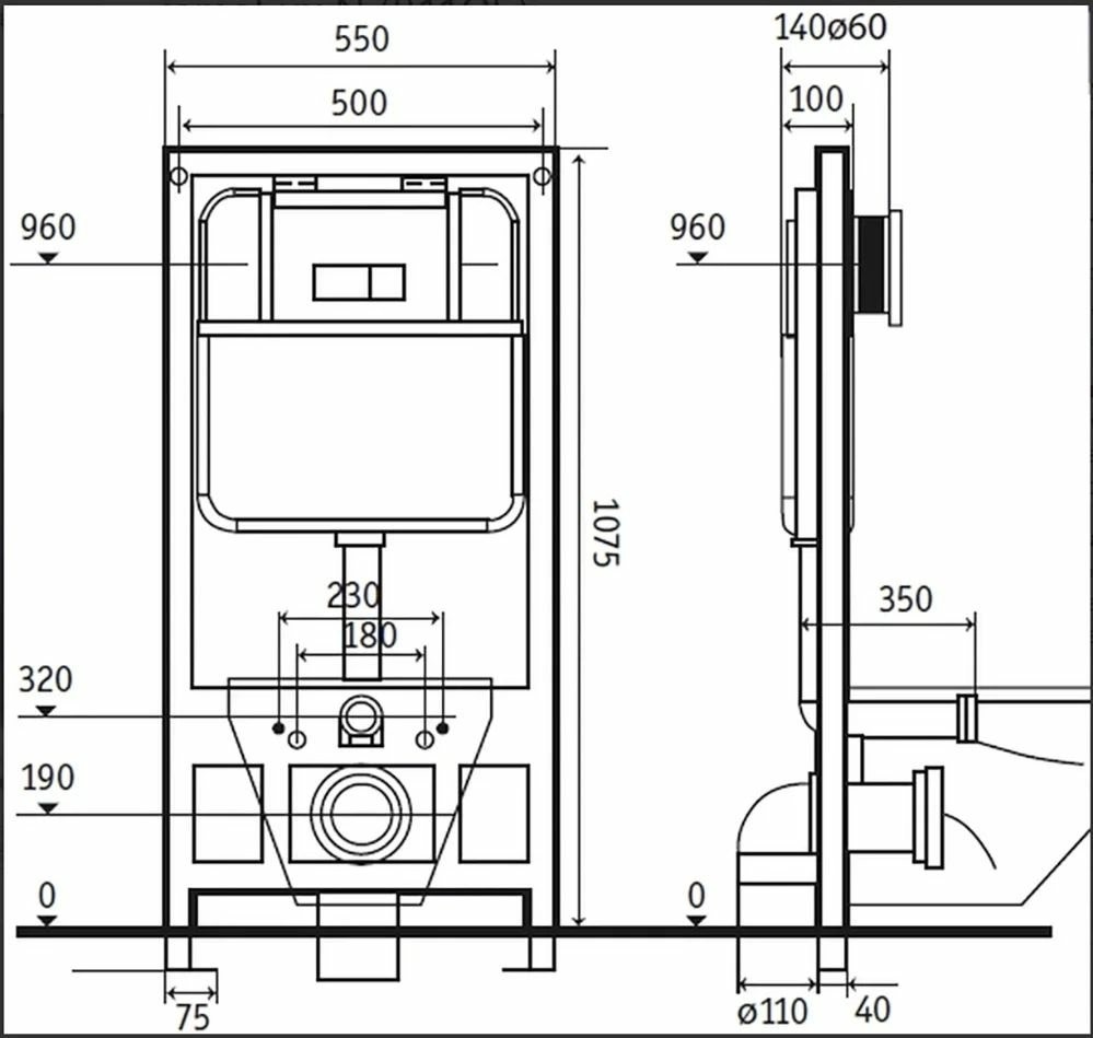 Инсталляция для унитаза CeramaLux 811CL Инсталляция для унитаза CeramaLux 811CL