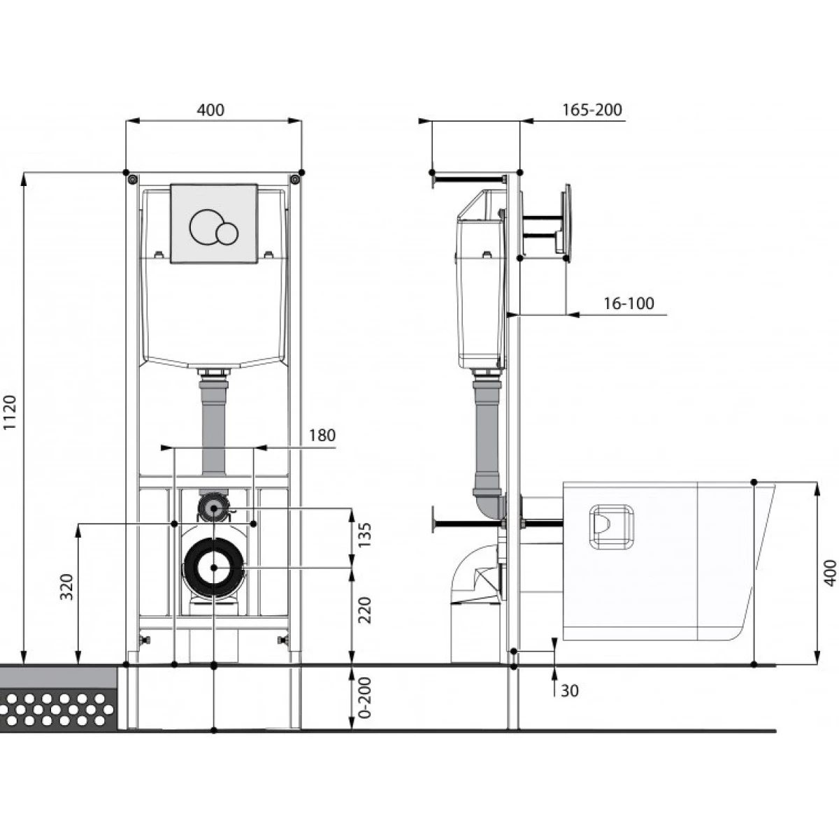 Унитаз подвесной с инсталляцией Santek Скай 1WH501870 Унитаз подвесной с инсталляцией Santek Скай 1WH501870