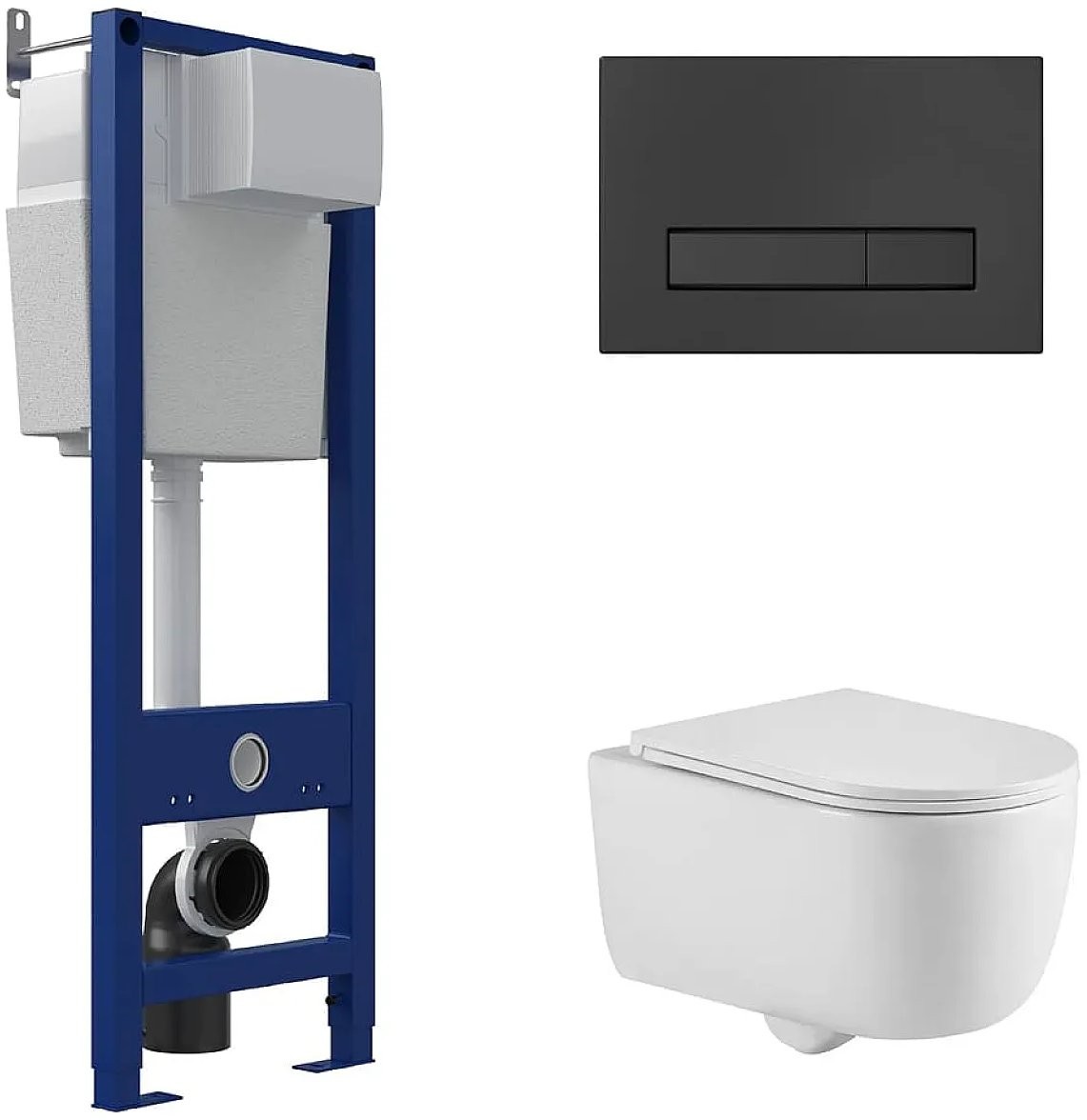 Комплект инсталляции Berges ATOM 410 с клавишей смыва Atom Line Soft Touch черная и унитазом Tornas Rimless 53 Комплект инсталляции Berges ATOM 410 с клавишей смыва Atom Line Soft Touch черная и унитазом Tornas Rimless 53