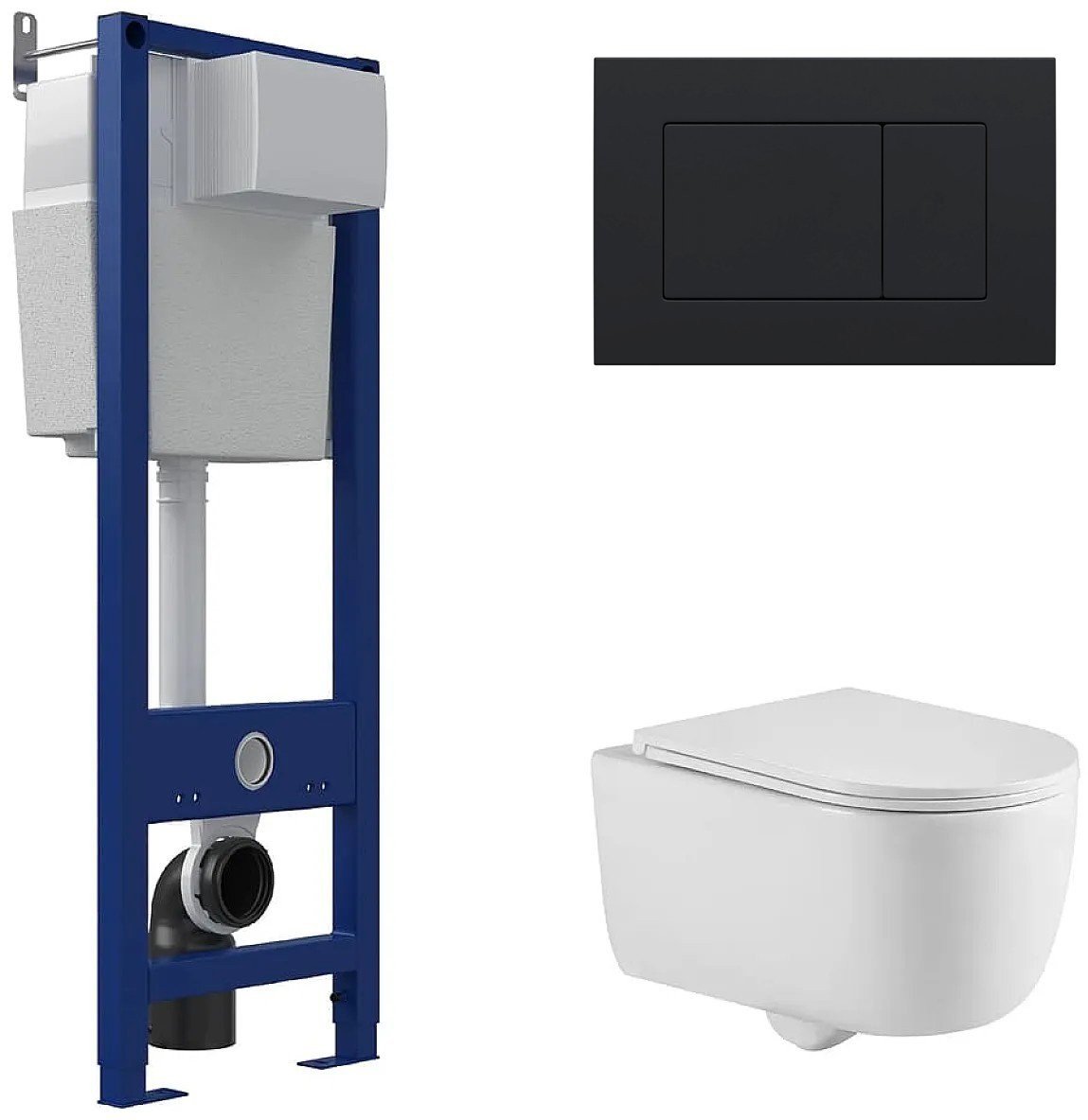 Комплект инсталляции Berges ATOM 410 с клавишей смыва Atom черная и унитазом Tornas Rimless 53 Комплект инсталляции Berges ATOM 410 с клавишей смыва Atom черная и унитазом Tornas Rimless 53