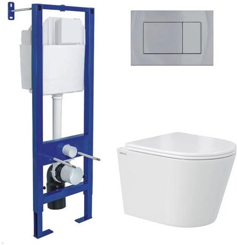 Комплект унитаз Berges VITA Rimless + инсталляция Berges Atom + сидение дюропласт + клавиша смыва хром глянец Комплект унитаз Berges VITA Rimless + инсталляция Berges Atom + сидение дюропласт + клавиша смыва хром глянец