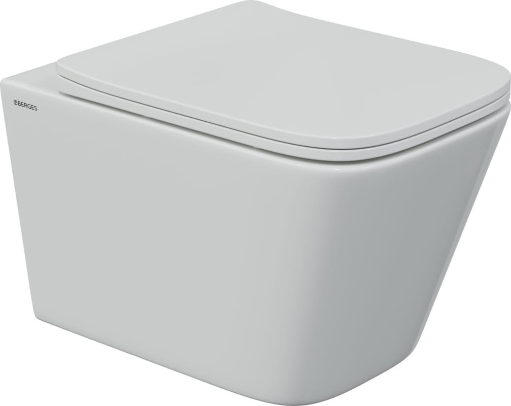 Комплект унитаз Berges FLOE S Rimless + инсталляция Berges Atom + сидение дюропласт Floe S Slim SO + клавиша смыва хром Комплект унитаз Berges FLOE S Rimless + инсталляция Berges Atom + сидение дюропласт Floe S Slim SO + клавиша смыва хром