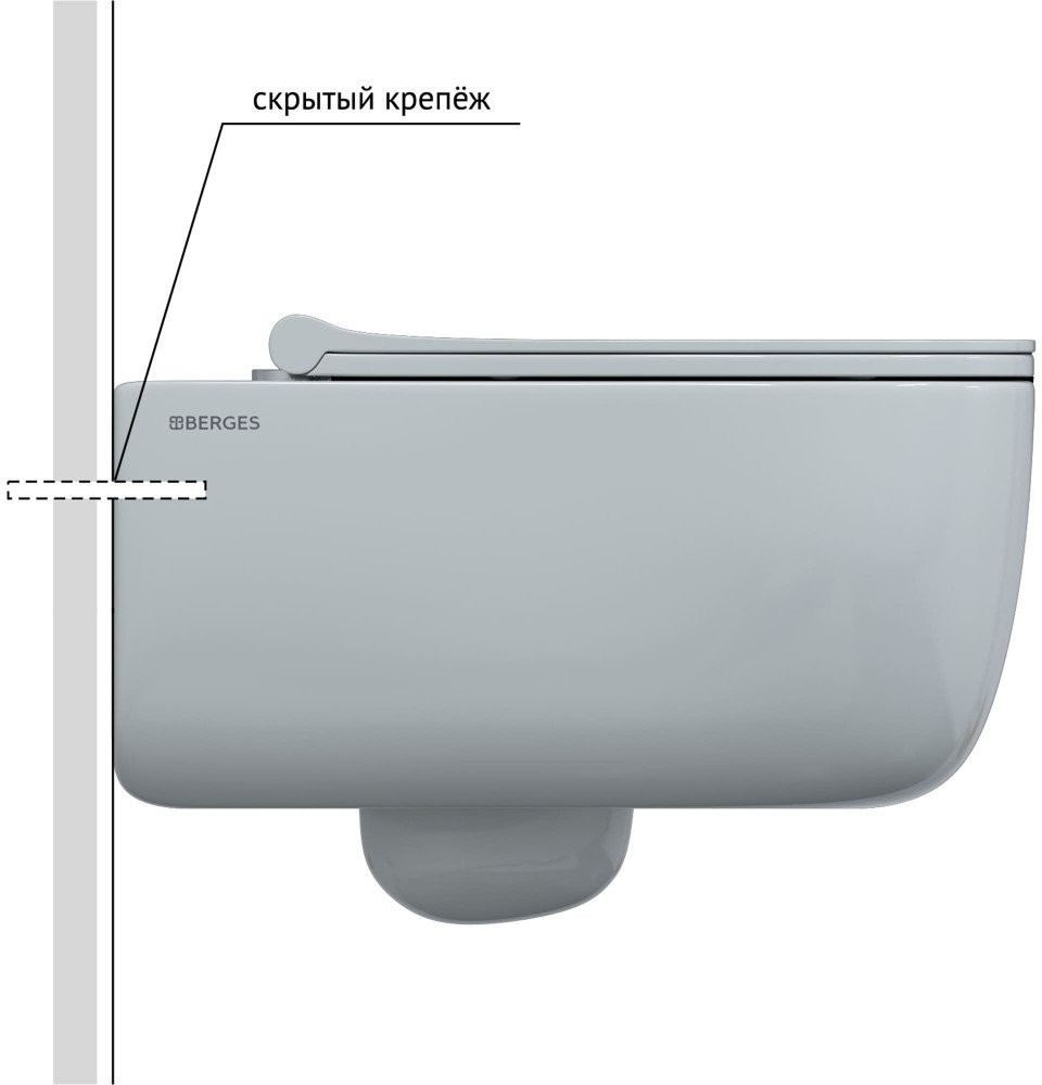 Комплект инсталляции Berges NOVUM 525 + EGO XL Rimless + Okus Slim SO + O5 с черной клавишей Комплект инсталляции Berges NOVUM 525 + EGO XL Rimless + Okus Slim SO + O5 с черной клавишей