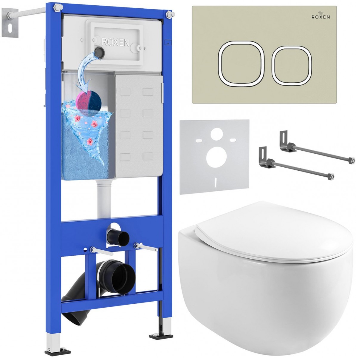 Комплект 6 в 1 Roxen StounFix Dual Fresh 966619 с аромадозатором Комплект 6 в 1 Roxen StounFix Dual Fresh 966619 с аромадозатором