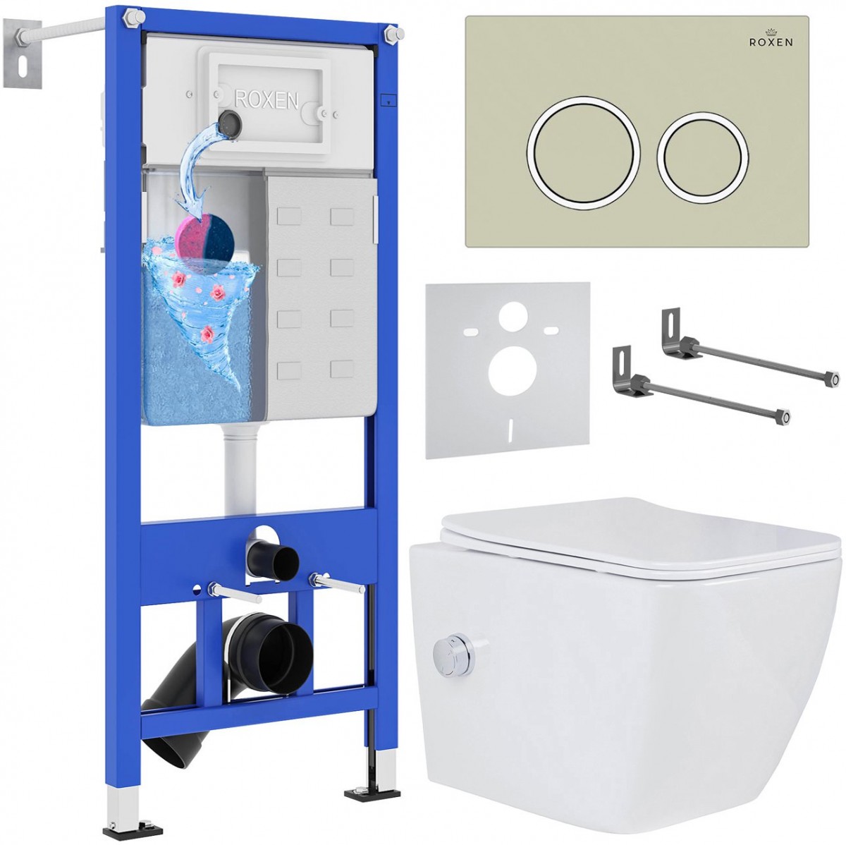 Комплект 6 в 1 Roxen StounFix Dual Fresh 966246 с аромадозатором Комплект 6 в 1 Roxen StounFix Dual Fresh 966246 с аромадозатором