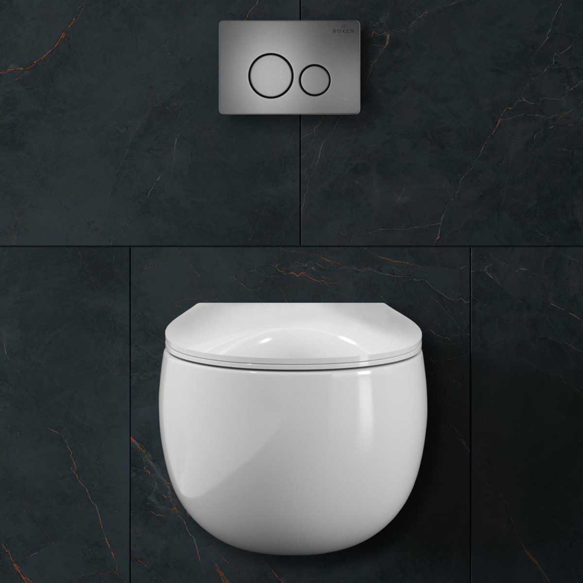 Комплект инсталляции для унитаза 6 в 1 Roxen StounFix Dual Fresh 964237 Steel оружейная сталь, с аромадозатором Комплект инсталляции для унитаза 6 в 1 Roxen StounFix Dual Fresh 964237 Steel оружейная сталь, с аромадозатором