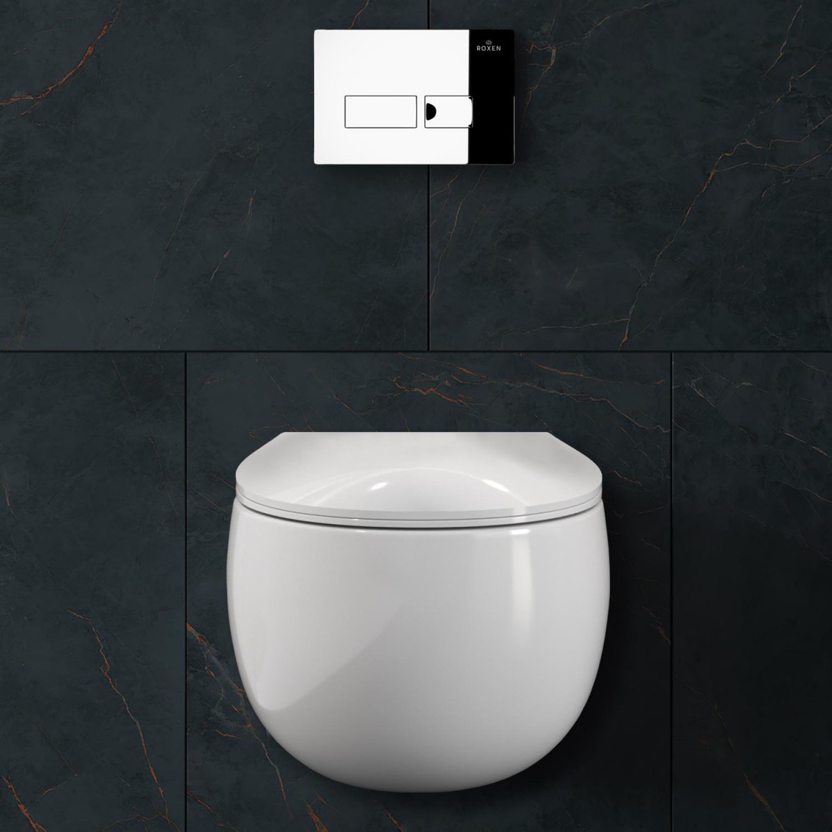 Комплект инсталляции для унитаза 6 в 1 Roxen StounFix Dual Fresh 964205 с клавишей Caspia хром глянцевый, с аромадозатором Комплект инсталляции для унитаза 6 в 1 Roxen StounFix Dual Fresh 964205 с клавишей Caspia хром глянцевый, с аромадозатором