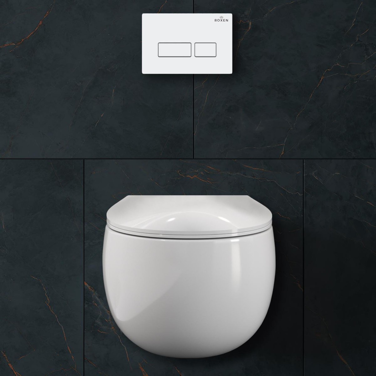 Комплект инсталляции для унитаза 6 в 1 Roxen StounFix Dual Fresh 964170 с клавишей Caspia белый глянец, с аромадозатором Комплект инсталляции для унитаза 6 в 1 Roxen StounFix Dual Fresh 964170 с клавишей Caspia белый глянец, с аромадозатором