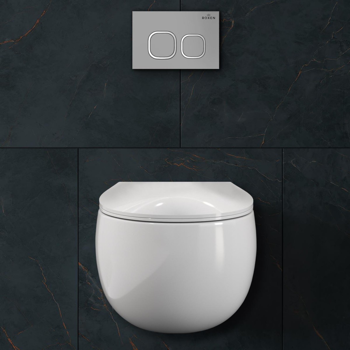 Комплект инсталляции для унитаза 6 в 1 Roxen StounFix Dual Fresh 964123 хром матовый, с аромадозатором Комплект инсталляции для унитаза 6 в 1 Roxen StounFix Dual Fresh 964123 хром матовый, с аромадозатором