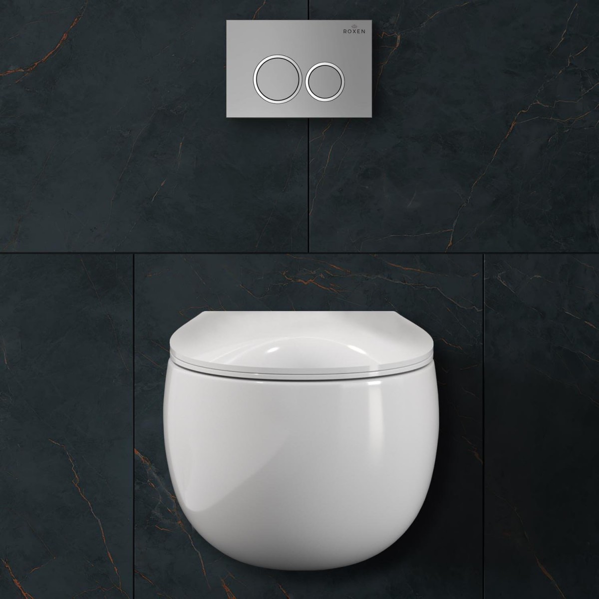 Комплект инсталляции для унитаза 6 в 1 Roxen StounFix Dual Fresh 964076 хром матовый, с аромадозатором Комплект инсталляции для унитаза 6 в 1 Roxen StounFix Dual Fresh 964076 хром матовый, с аромадозатором